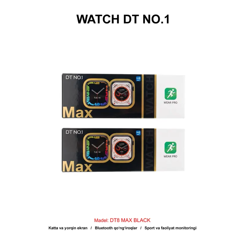 WATCH DT NO.1 DT8 MAX BLACK
