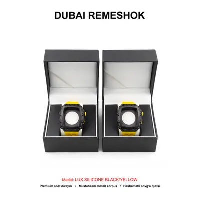 DUBAI REMESHOK 44-45mm LUX SILICONE BLACK/YELLOW