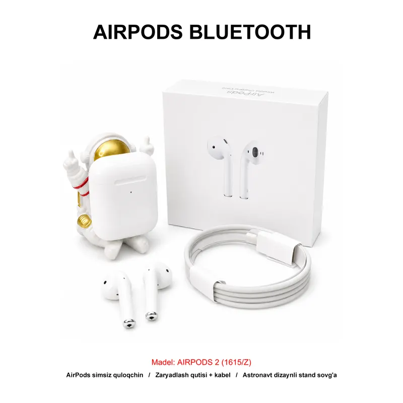 BLUETOOTH AIRPODS 2 (1615/Z) WHITE