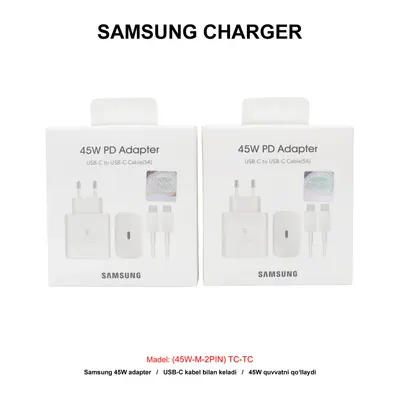 CHARGER SAMSUNG (45W-M-2PIN) TC-TC WHITE