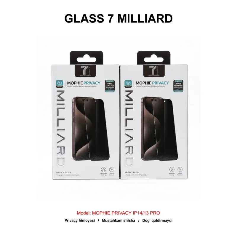 GLASS 7 MILLIARD MOPHIE PRIVACY IP14/13 PRO 7MMGPY14