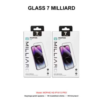 GLASS 7 MILLIARD MOPHIE HD IP14/13 PRO 7MMGHD14
