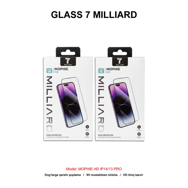 GLASS 7 MILLIARD MOPHIE HD IP14/13 PRO 7MMGHD14