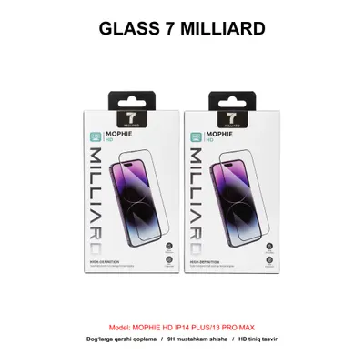 GLASS 7 MILLIARD MOPHIE HD IP14 PLUS/13 PRO MAX 7MMGHD14PLUS