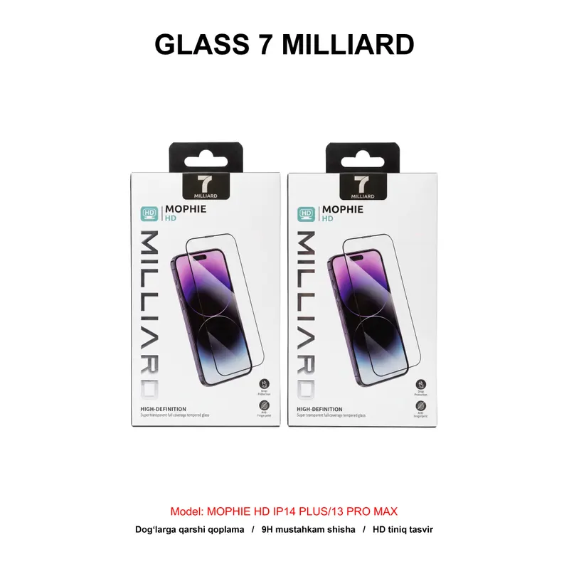 GLASS 7 MILLIARD MOPHIE HD IP14 PLUS/13 PRO MAX 7MMGHD14PLUS