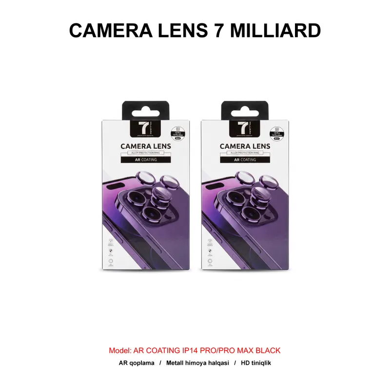 CAMERA LENS 7 MILLIARD AR COATING 7MACLENS14PMBK IP14 PRO/PRO MAX BLACK