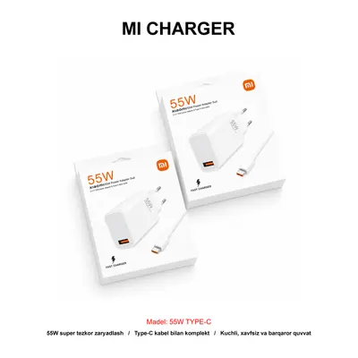CHARGER MI KAROBKA 55W TYPE-C WHITE