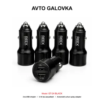 CAR CHARGER GT-24 BLACK