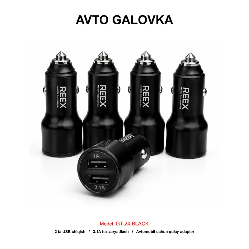 CAR CHARGER GT-24 BLACK