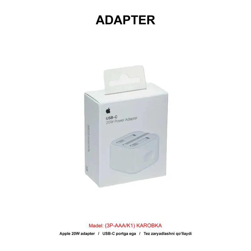 ADAPTER IP12 USB-C 20W (3P-AAA/K1) KAROBKA