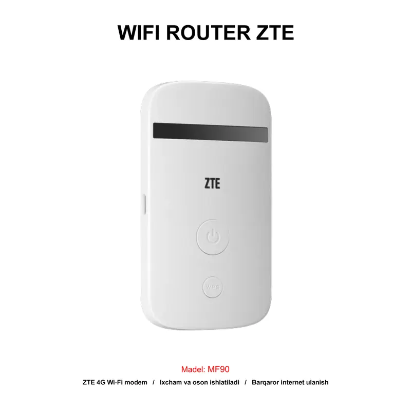 WIFI ROUTER ZTE MF90 WHITE
