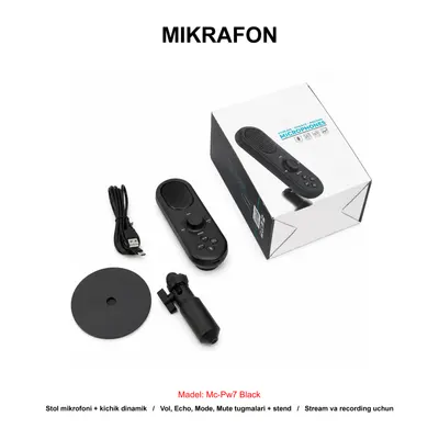 MIKROFON MC-PW7 BLACK