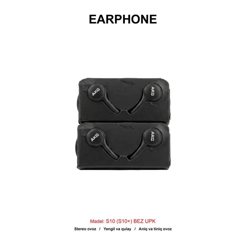 EARPHONE S10 (S10+) BEZ UPK BLACK