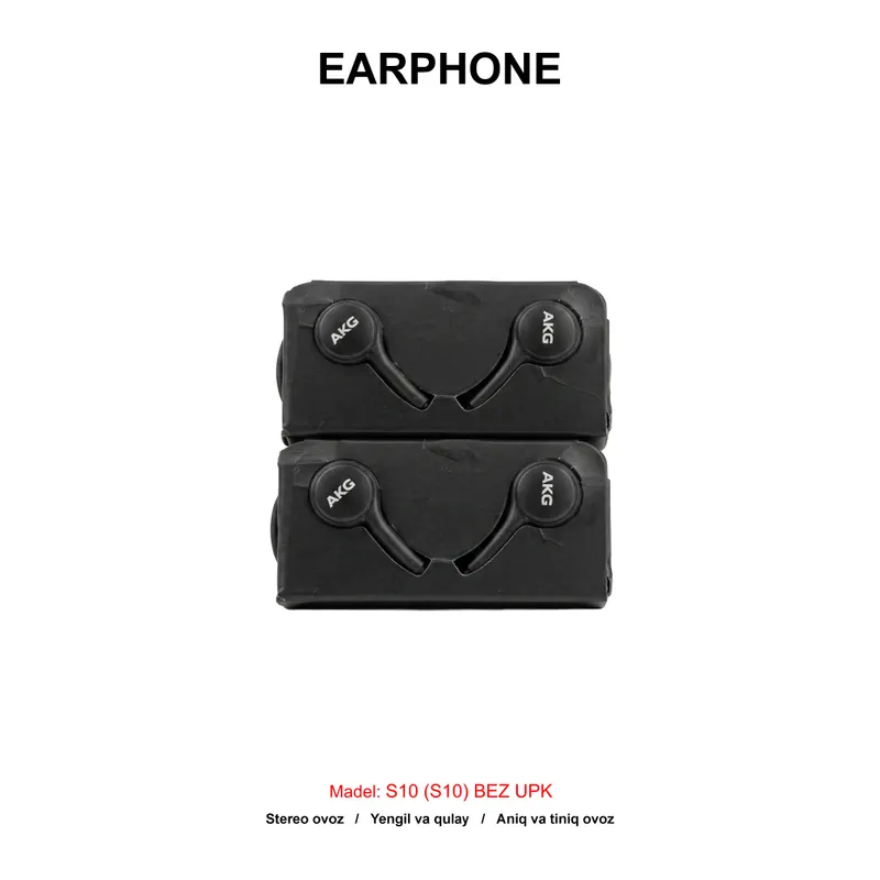EARPHONE S10 (S10) BEZ UPK BLACK