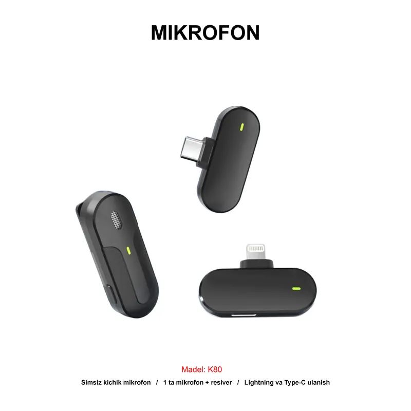 MIKROFON K80 IPHONE BLACK