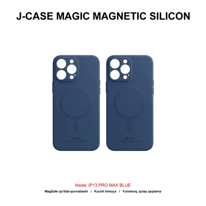 DUBAI CHEXOL J-CASE MAGIC MAGNETIC SILICON IP13 PRO MAX BLUE