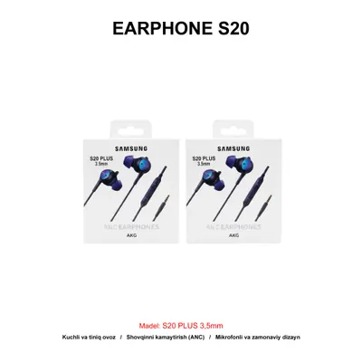 EARPHONE S20 (S20 PLUS 3,5mm)