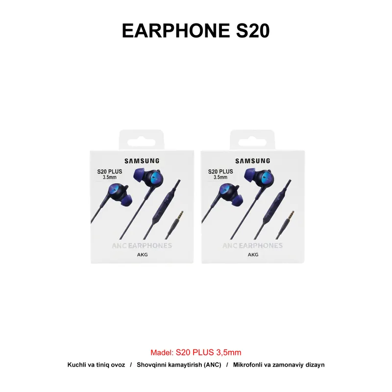 EARPHONE S20 (S20 PLUS 3,5mm)