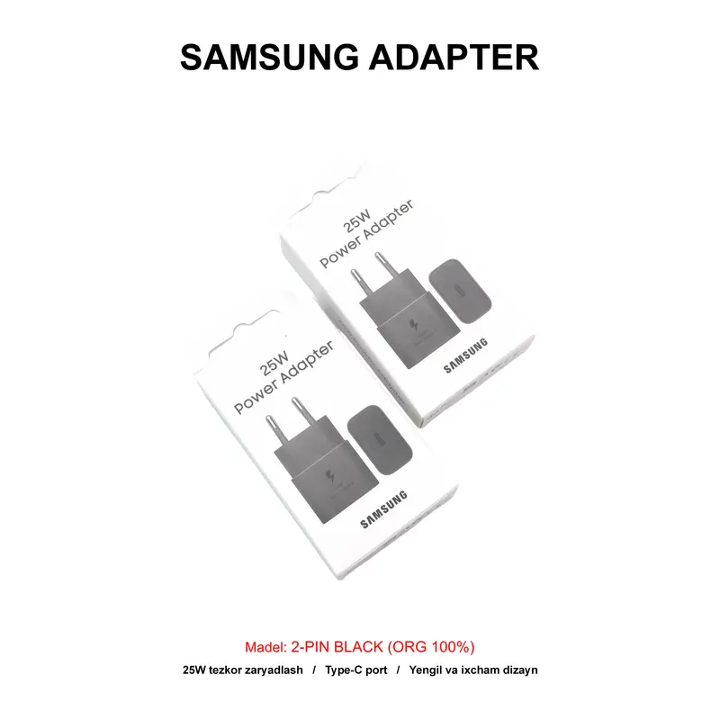ADAPTER SAMSUNG 25W 2-PIN BLACK (ORG 100%)