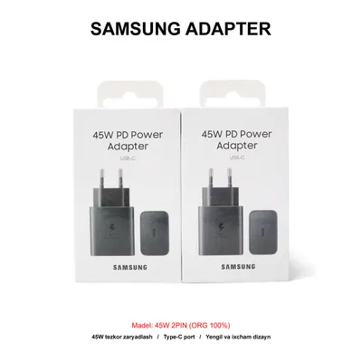 ADAPTER SAMSUNG 45W 2PIN (ORG 100%) BLACK
