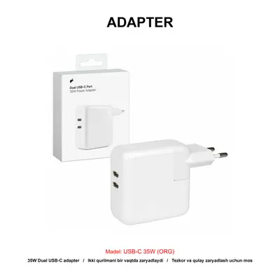 ADAPTER IPHONE DUAL USB-C 35W (ORG)