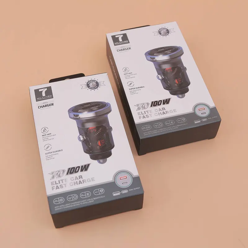 CAR CHARGER 7 MILLIARD TRANSPARENT 7MCCTR100WBK BLACK