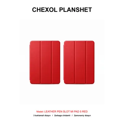 CHEXOL PLANSHET LEATHER PEN SLOT MI PAD 5 RED