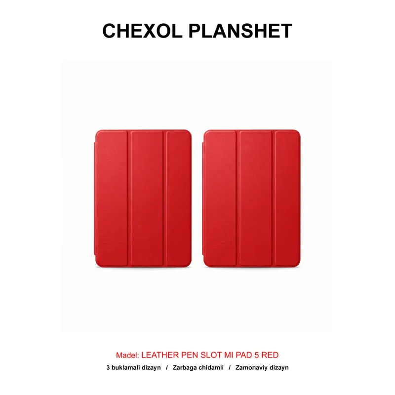 CHEXOL PLANSHET LEATHER PEN SLOT MI PAD 5 RED