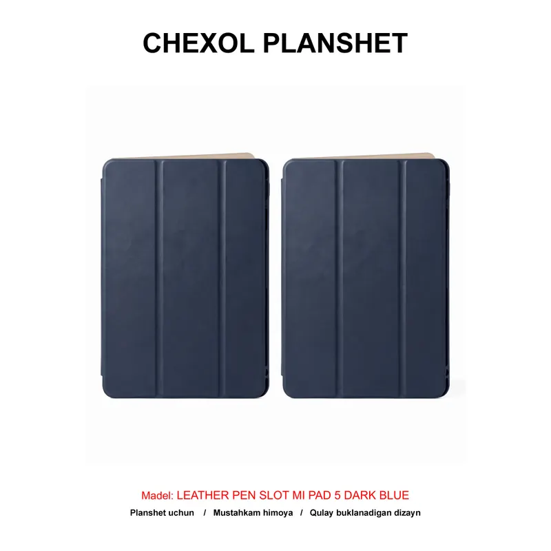 CHEXOL PLANSHET LEATHER PEN SLOT MI PAD 5 DARK BLUE