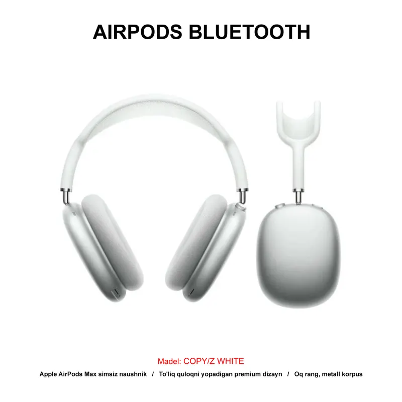 BLUETOOTH AIRPODS MAX COPY/Z WHITE