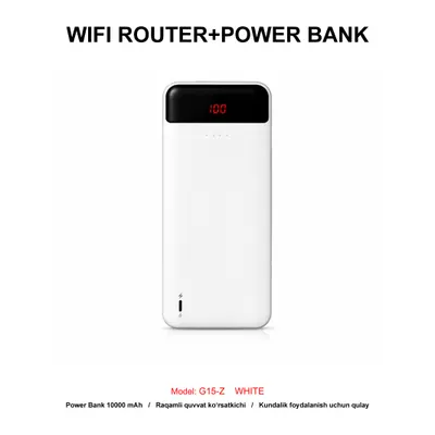 WIFI ROUTER+POWER BANK G15-Z WHITE