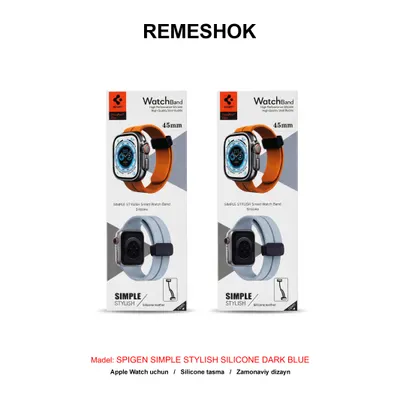 REMESHOK 42-44-45mm SPIGEN SIMPLE STYLISH SILICONE DARK BLUE