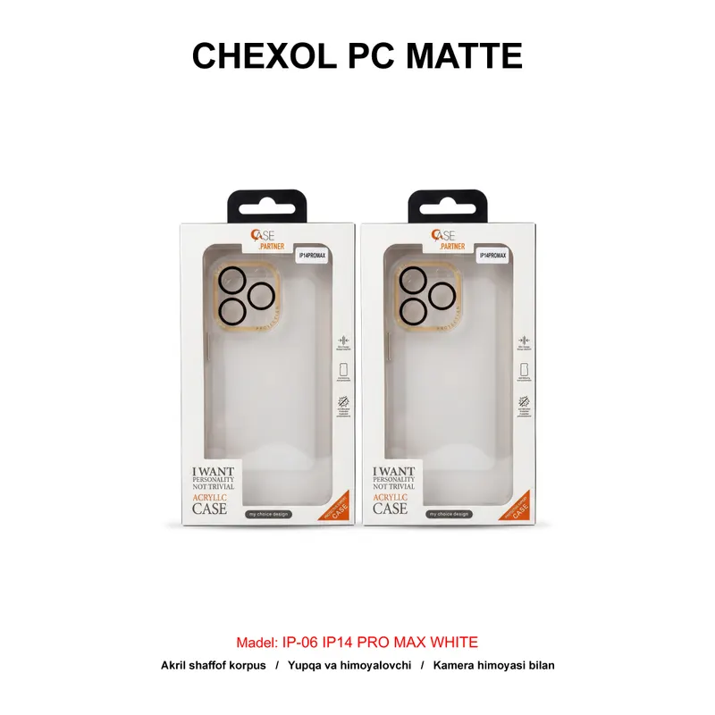 CHEXOL PC MATTE IP-06 IP14 PRO MAX WHITE