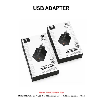 ADAPTER 7 MILLIARD 45W 7MHC45WBK BLACK
