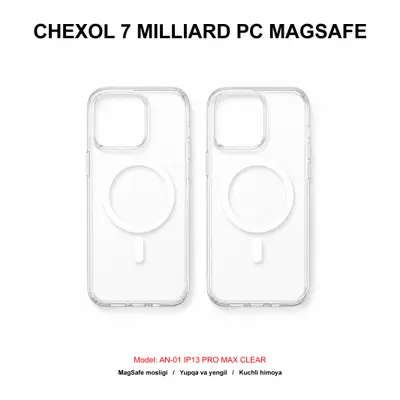 CHEXOL 7 MILLIARD PC MAGSAFE AN-01 IP13 PRO MAX CLEAR