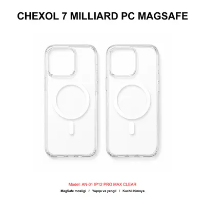 CHEXOL 7 MILLIARD PC MAGSAFE AN-01 IP12 PRO MAX CLEAR
