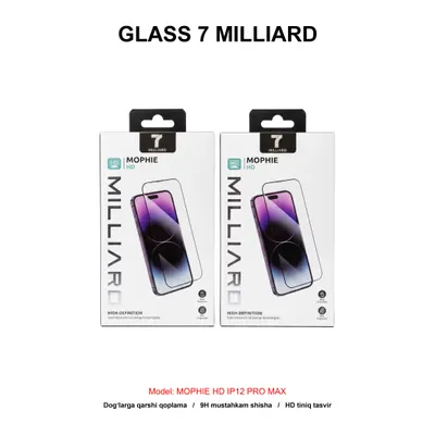 GLASS 7 MILLIARD MOPHIE HD IP12 PRO MAX 7MMGHD12PM