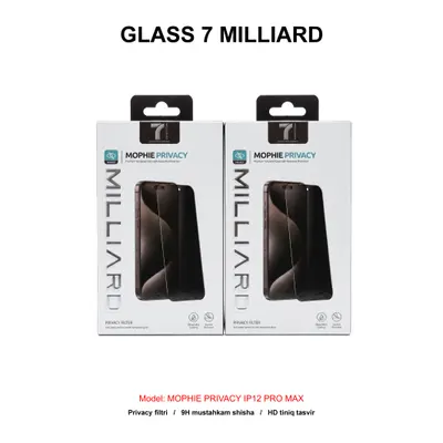 GLASS 7 MILLIARD MOPHIE PRIVACY IP12 PRO MAX 7MMGPY12PM
