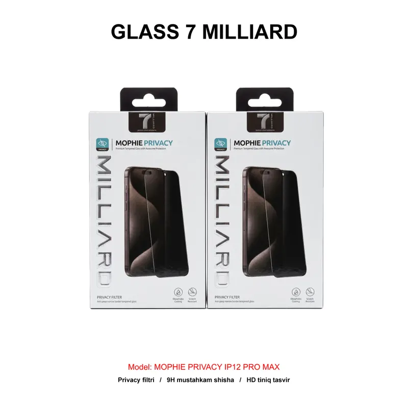 GLASS 7 MILLIARD MOPHIE PRIVACY IP12 PRO MAX 7MMGPY12PM