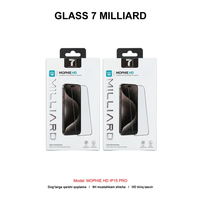GLASS 7 MILLIARD MOPHIE HD IP15 PRO 7MMGHD15P