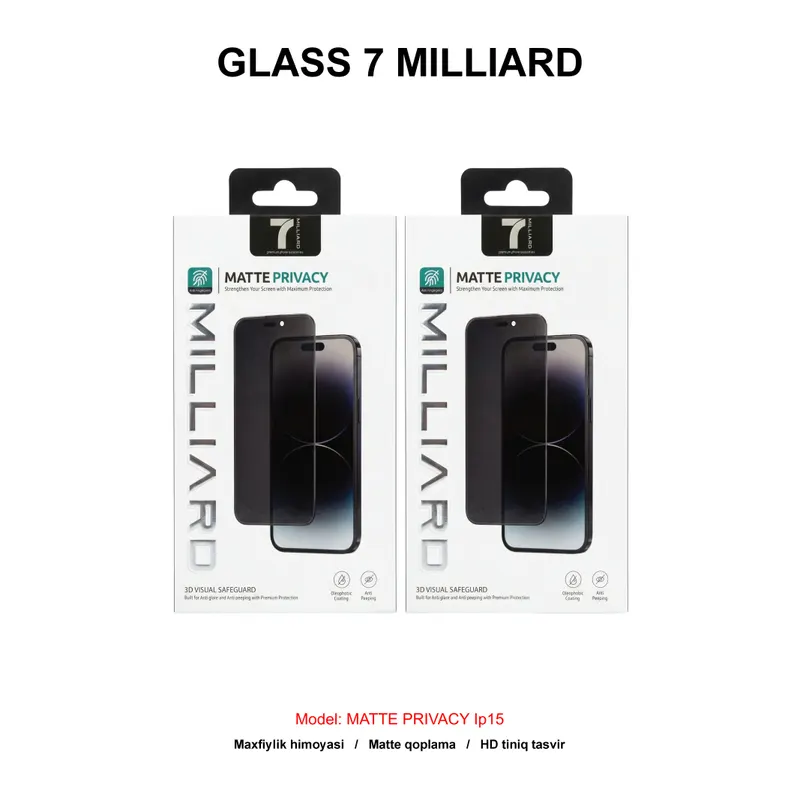 GLASS 7 MILLIARD MATTE PRIVACY IP15 7MGMPY15