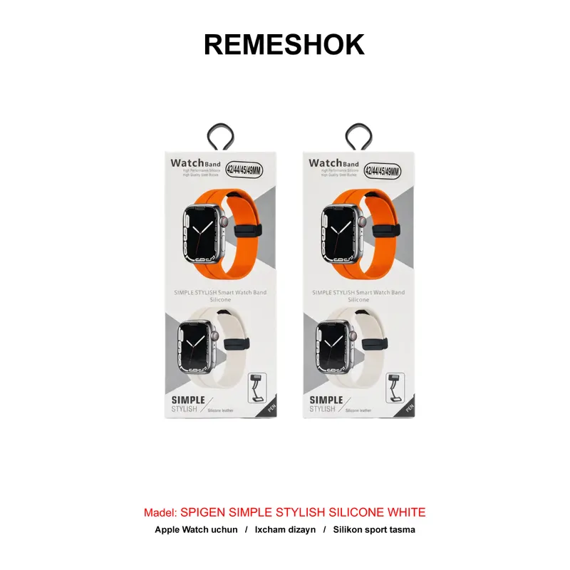 REMESHOK 42-44-45mm SPIGEN SIMPLE STYLISH SILICONE WHITE