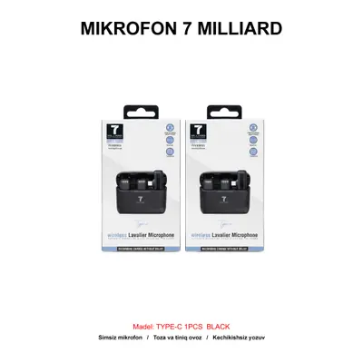 MIKROFON 7 MILLIARD TYPE-C 1PCS 7MWMIC01TYCBK BLACK