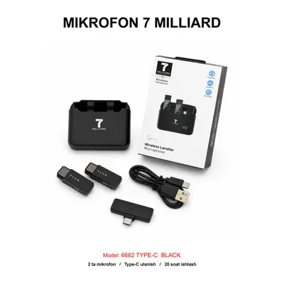 MIKROFON 7 MILLIARD 6682 TYPE-C 7MWMIC02TYCBK BLACK