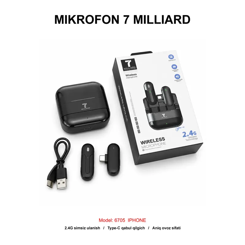 MIKROFON 7 MILLIARD 6705 IPHONE 7MWMIC03IPBK BLACK