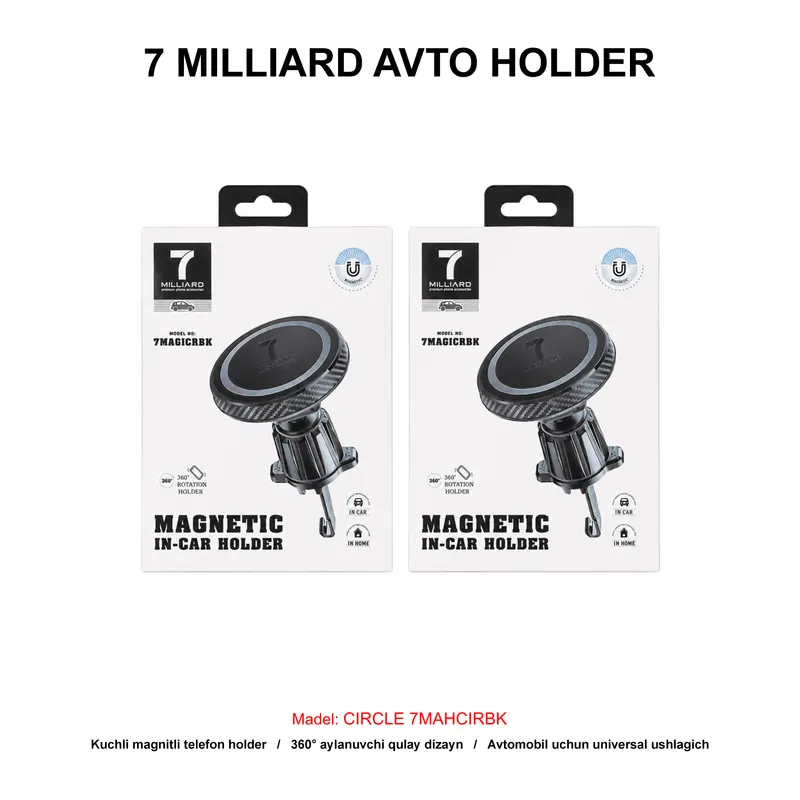 AVTO HOLDER 7 MILLIARD CIRCLE 7MAHCIRBK BLACK