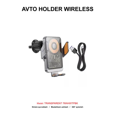 AVTO HOLDER WIRELESS 7 MILLIARD TRANSPARENT 7MAHWTPBK BLACK