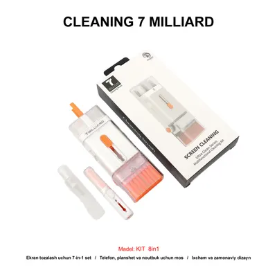 CLEANING KIT 7 MILLIARD 8in1 7MCK8IN1WH WHITE