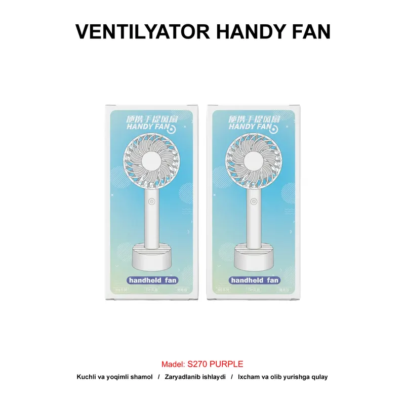 VENTILYATOR HANDY FAN S270 PURPLE