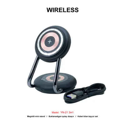 WIRELESS YN-21 3in1 15W BLACK